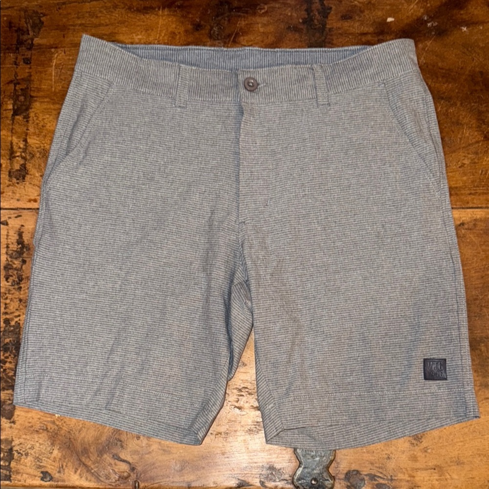 Gray Flat Front Athletic Shorts